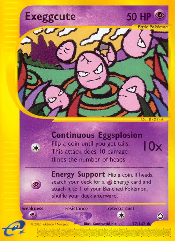 Exeggcute #77 – Aquapolis card