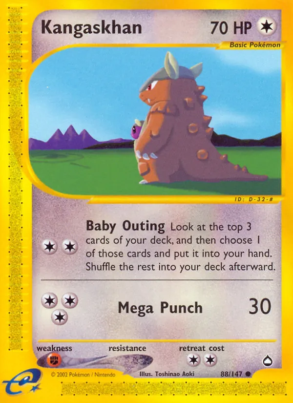 Kangaskhan #88 – Aquapolis card