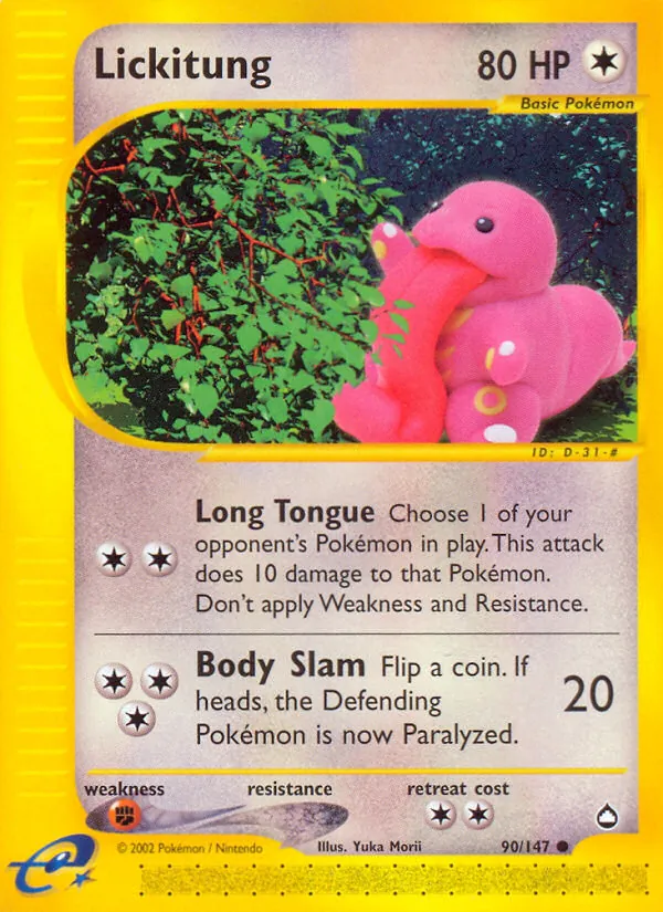 Lickitung #90 – Aquapolis card