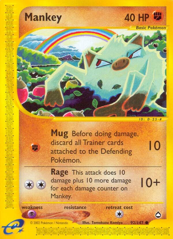 Mankey #92 – Aquapolis card
