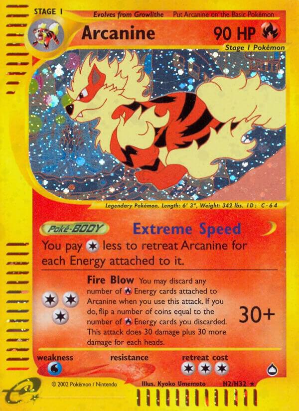 Arcanine #H02 – Aquapolis card