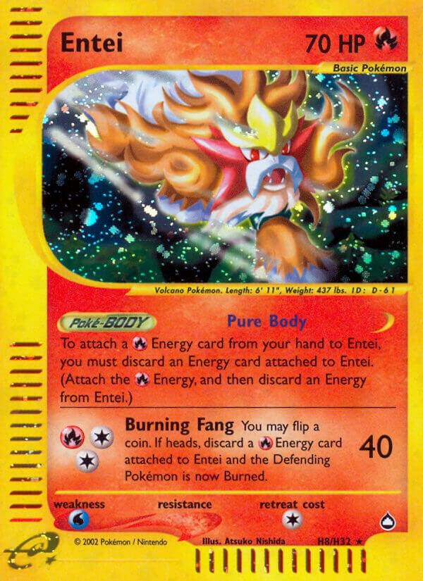 Entei #H08 – Aquapolis card