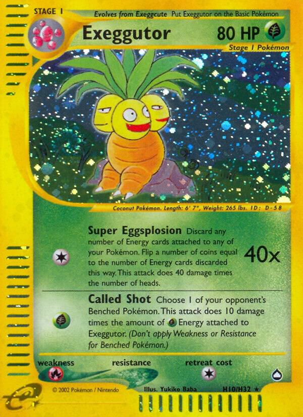 Exeggutor #H10 – Aquapolis card