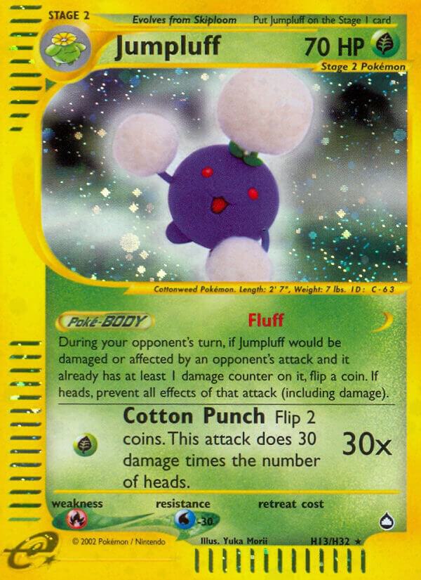 Jumpluff #H13 – Aquapolis card