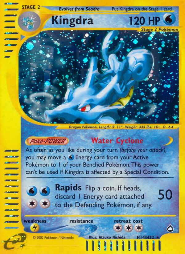 Kingdra #H14 – Aquapolis card