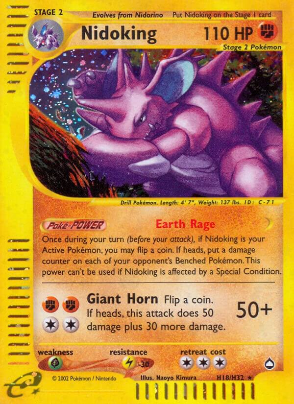 Nidoking #H18 – Aquapolis card