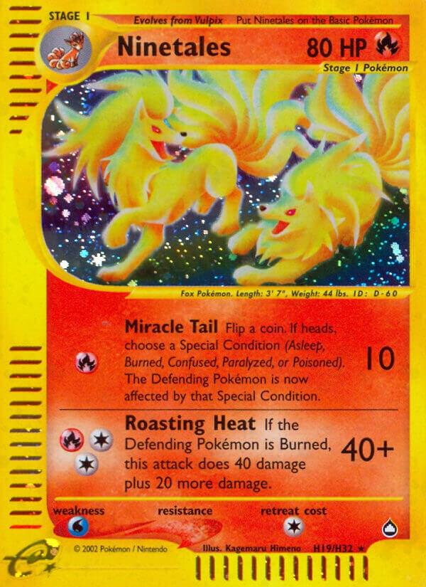 Ninetales #H19 – Aquapolis card