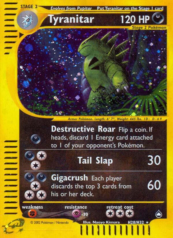 Tyranitar #H28 – Aquapolis card