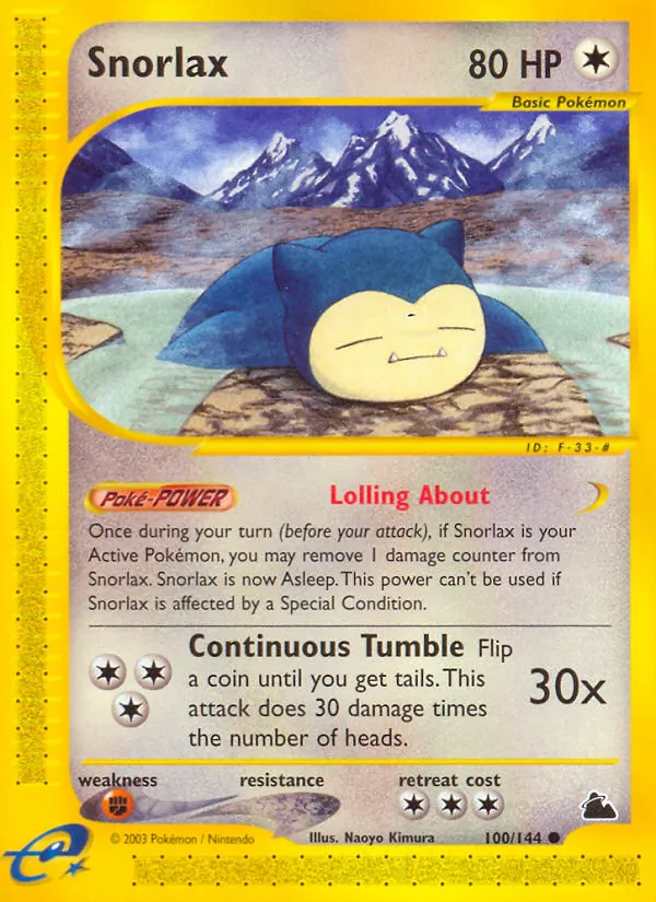 Snorlax #100 – Skyridge card