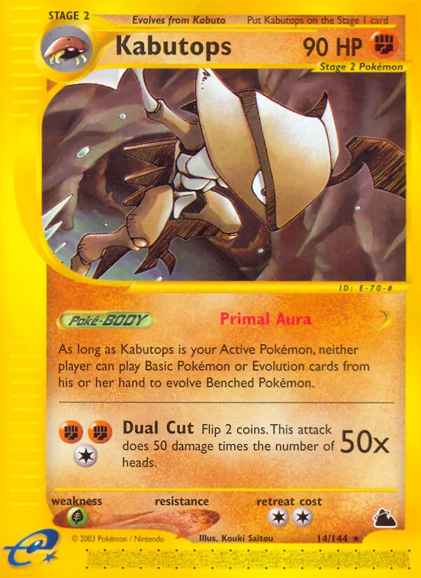Kabutops #14 – Skyridge card