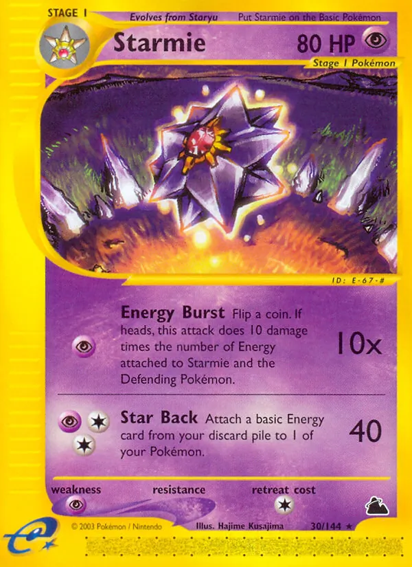 Starmie #30 – Skyridge card