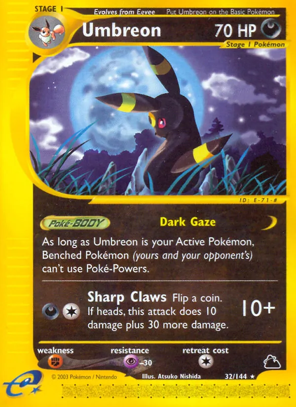 Umbreon #32 – Skyridge card