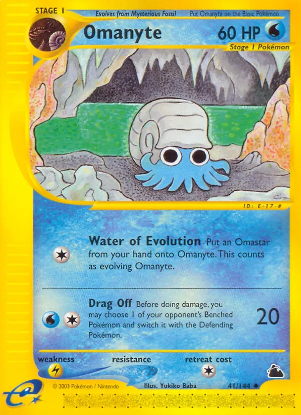 Omanyte #41 – Skyridge card