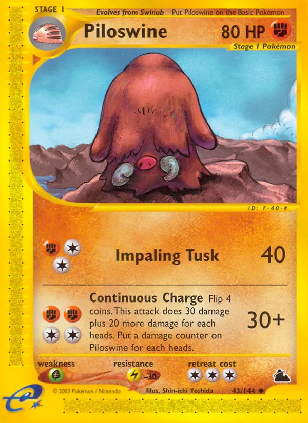 Piloswine #43 – Skyridge card