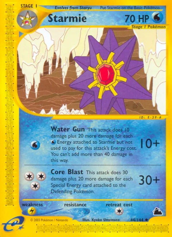 Starmie #44 – Skyridge card