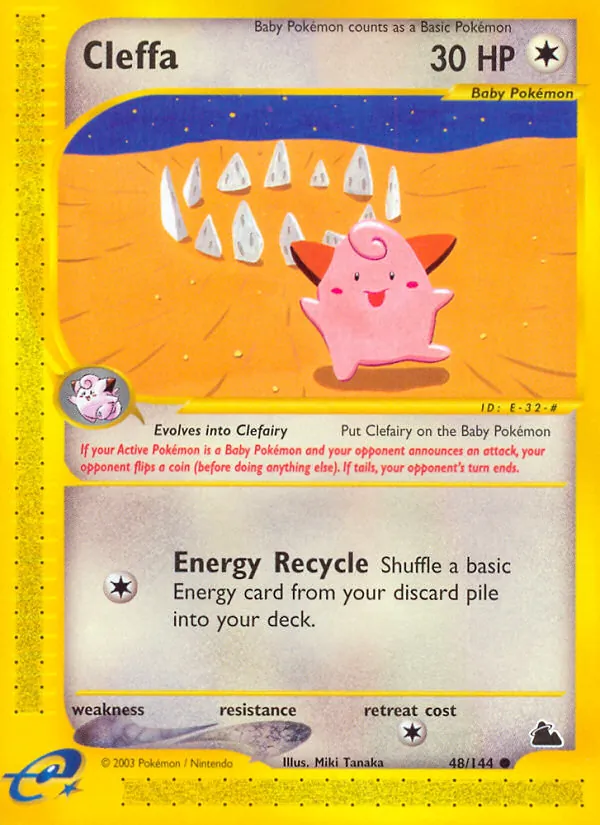 Cleffa #48 – Skyridge card