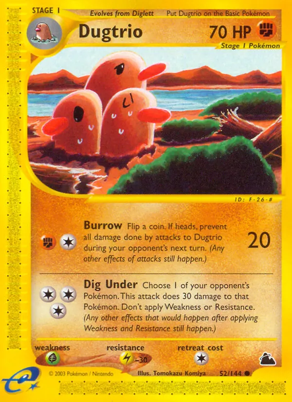 Dugtrio #52 – Skyridge card