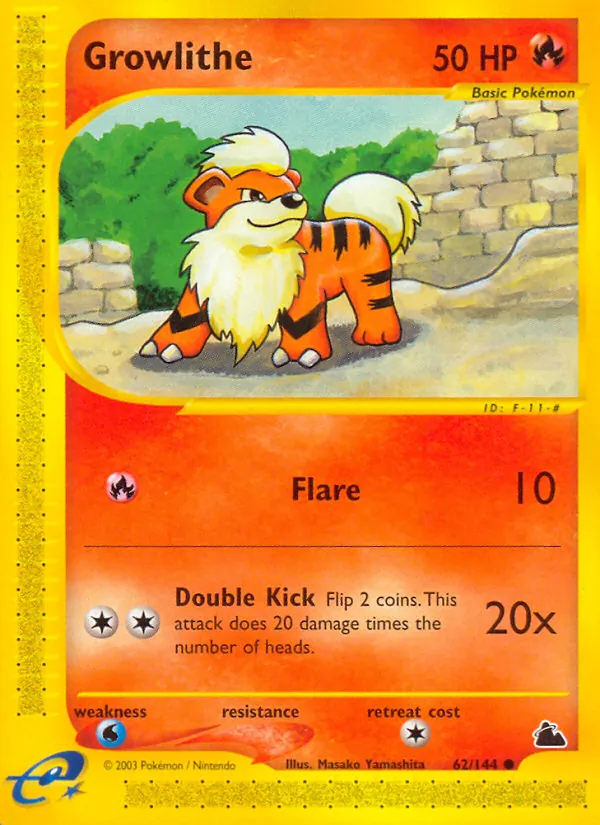 Growlithe #62 – Skyridge card