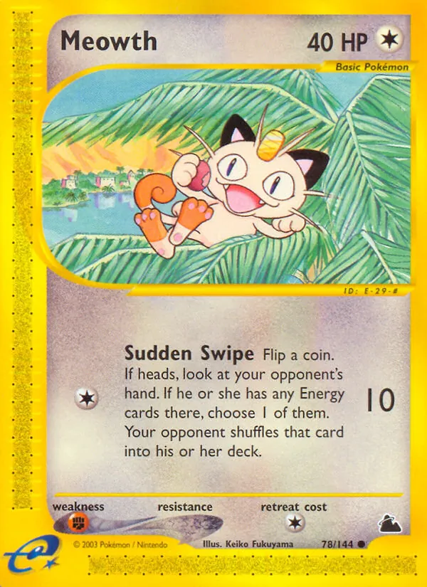 Meowth #78 – Skyridge card