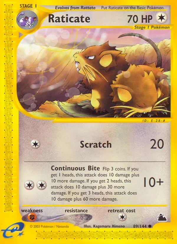Raticate #89 – Skyridge card
