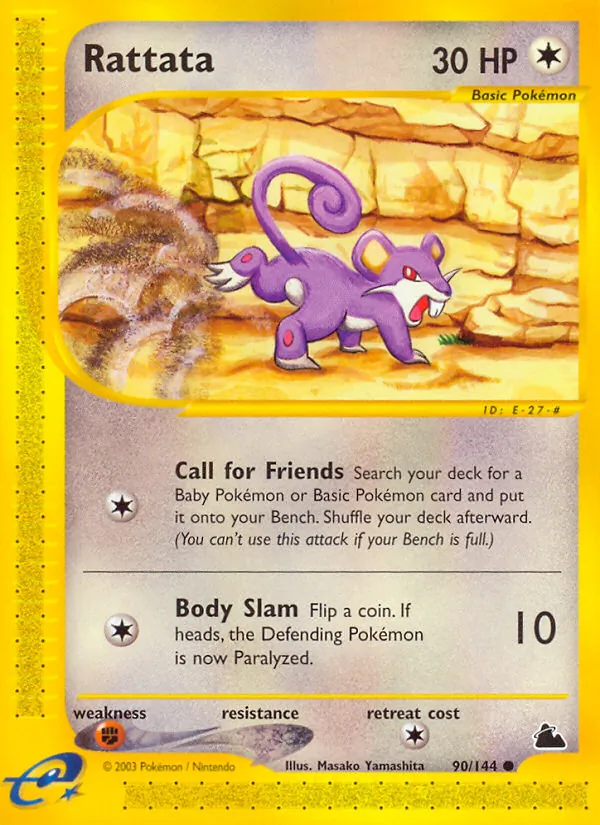 Rattata #90 – Skyridge card