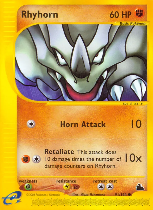 Rhyhorn #91 – Skyridge card