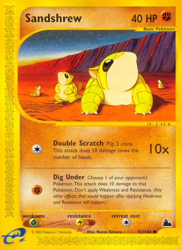 Sandshrew #92 – Skyridge card