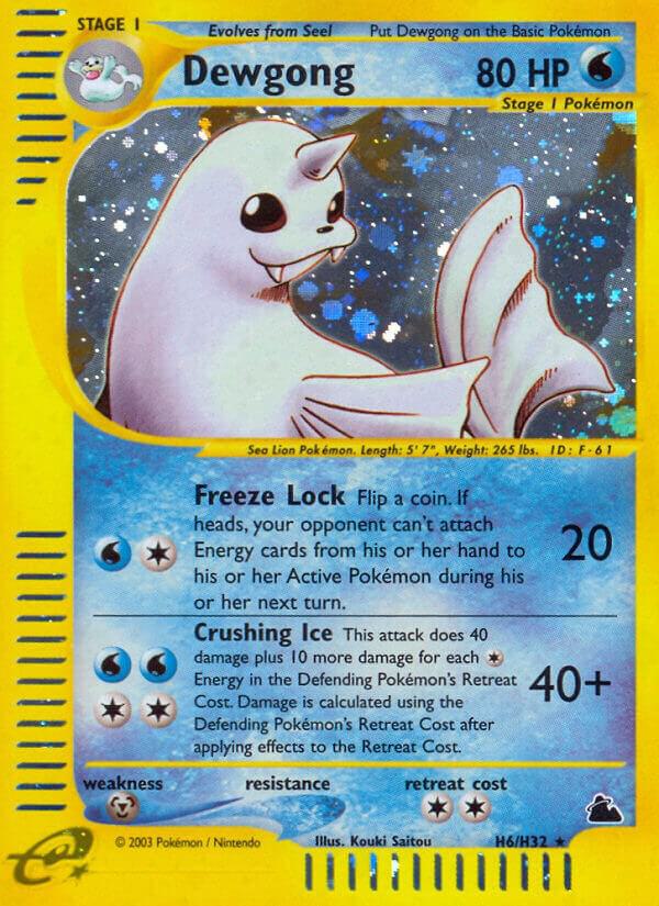 Dewgong #H06 – Skyridge card