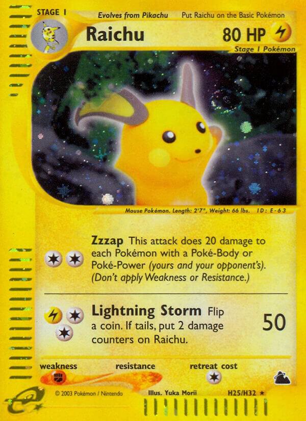 Raichu #H25 – Skyridge card
