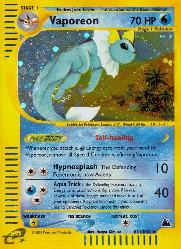 Vaporeon #H31 – Skyridge card