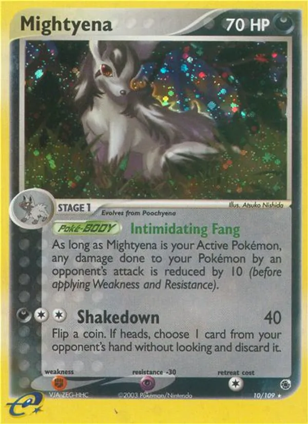 Mightyena #10 – Ruby & Sapphire card