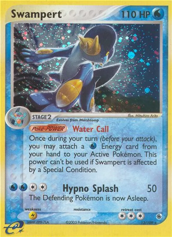 Swampert #13 – Ruby & Sapphire card