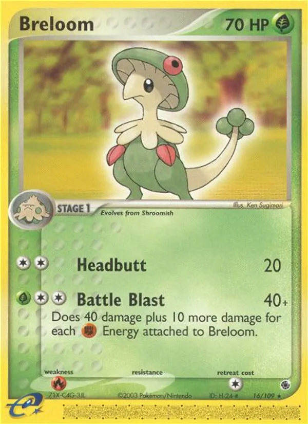 Breloom #16 – Ruby & Sapphire card
