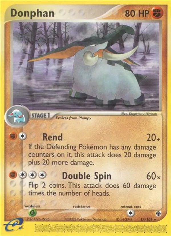 Donphan #17 – Ruby & Sapphire card