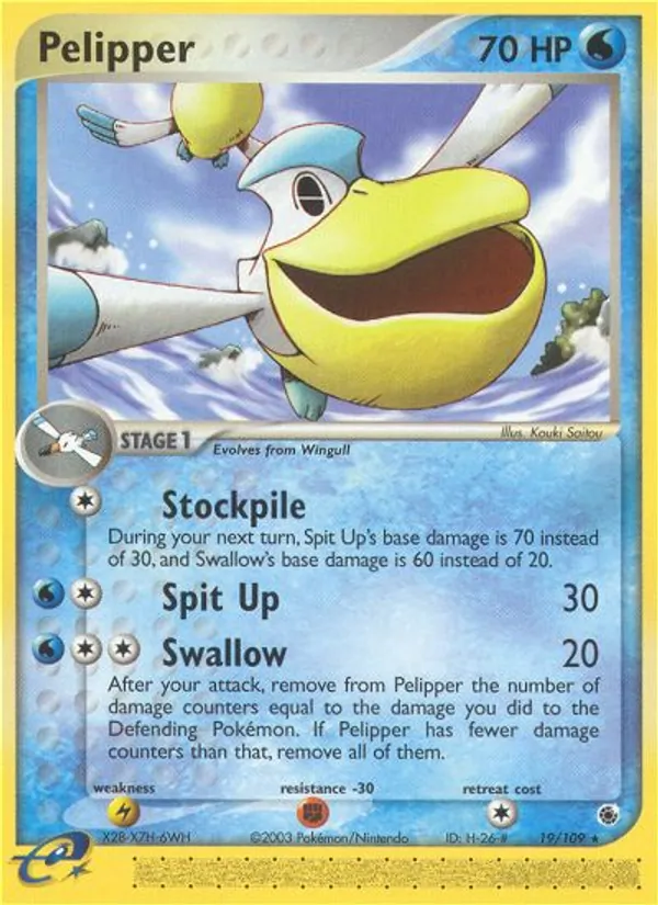 Pelipper #19 – Ruby & Sapphire card