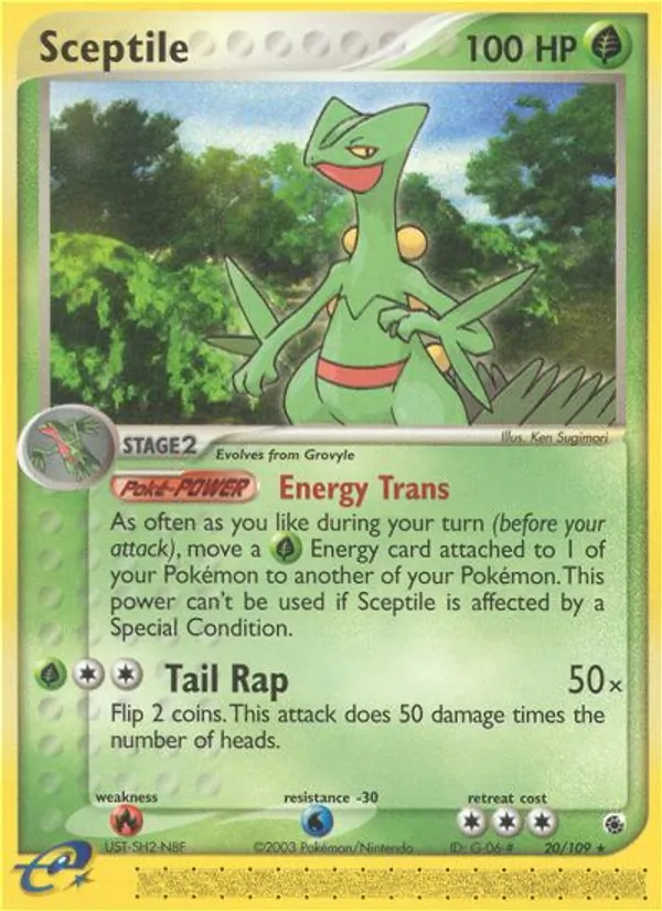 Sceptile #20 – Ruby & Sapphire card