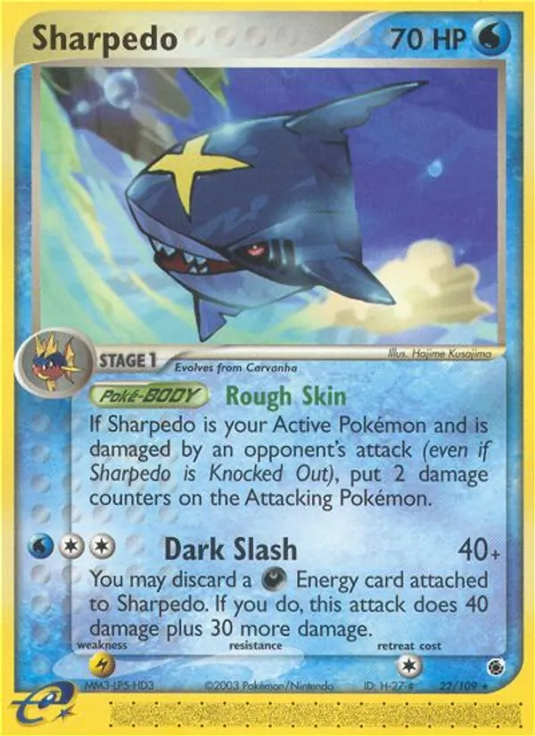 Sharpedo #22 – Ruby & Sapphire card