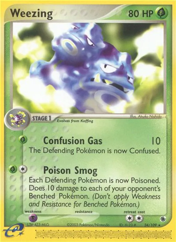 Weezing #24 – Ruby & Sapphire card
