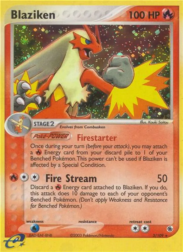Blaziken #3 – Ruby & Sapphire card