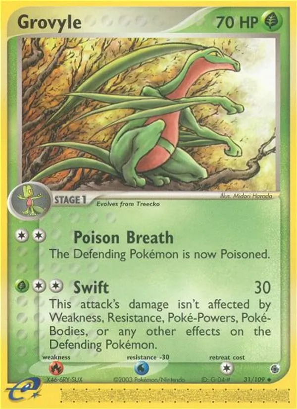 Grovyle #31 – Ruby & Sapphire card
