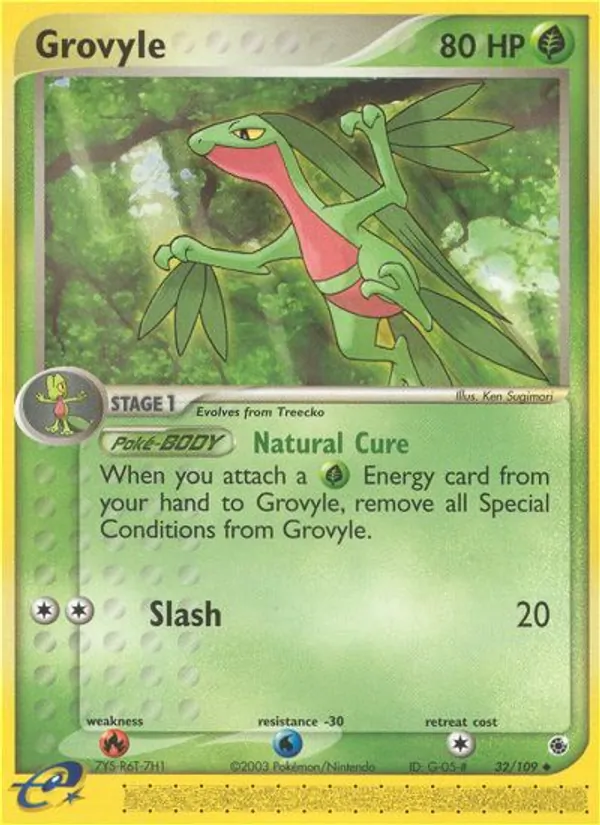 Grovyle #32 – Ruby & Sapphire card