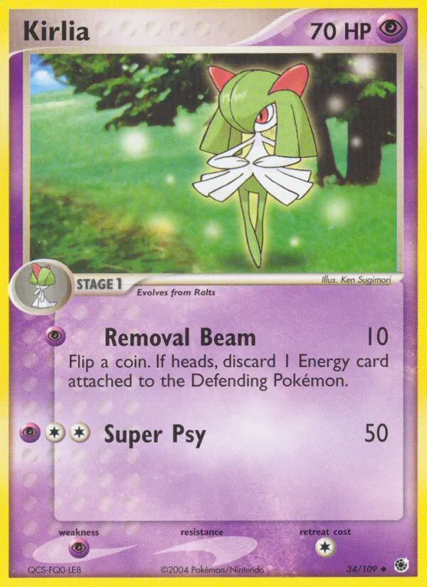 Kirlia #34 – Ruby & Sapphire card