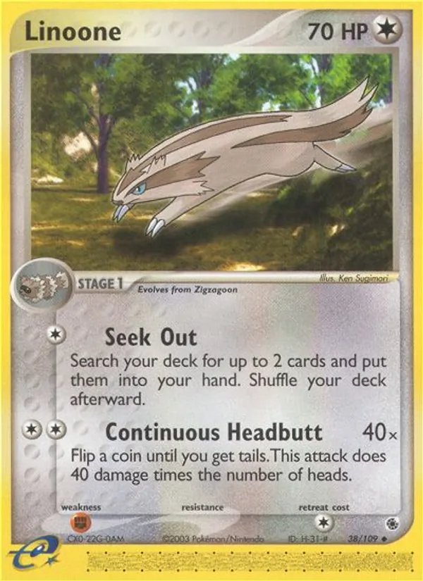 Linoone #38 – Ruby & Sapphire card