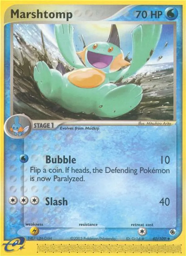 Marshtomp #40 – Ruby & Sapphire card