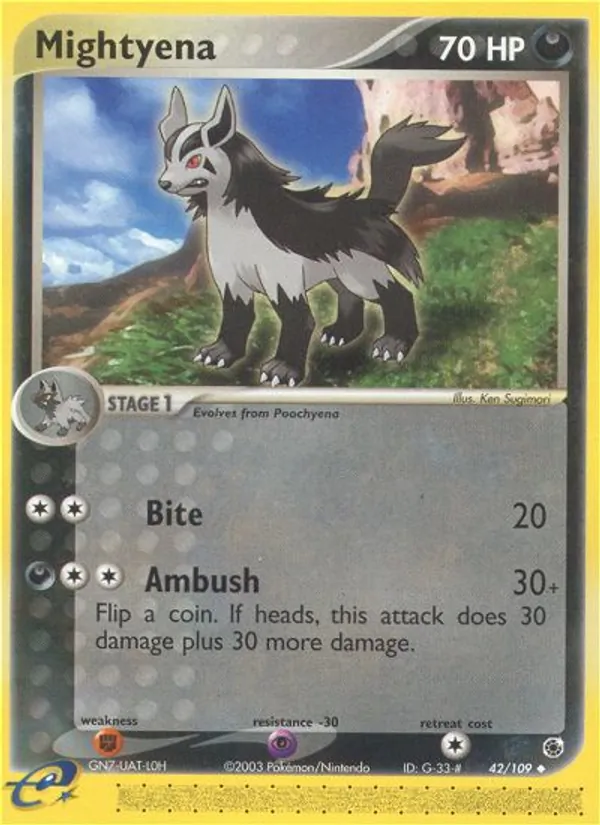 Mightyena #42 – Ruby & Sapphire card