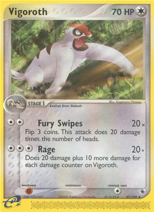 Vigoroth #47 – Ruby & Sapphire card