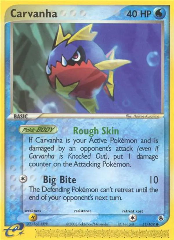 Carvanha #51 – Ruby & Sapphire card