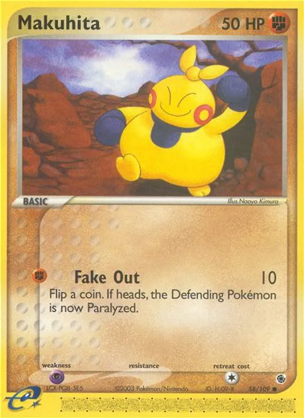 Makuhita #58 – Ruby & Sapphire card
