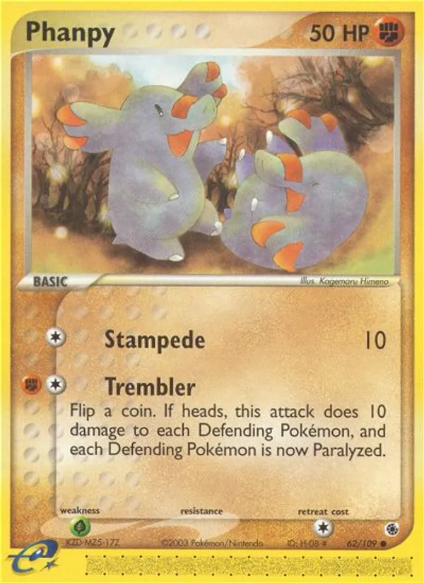 Phanpy #62 – Ruby & Sapphire card