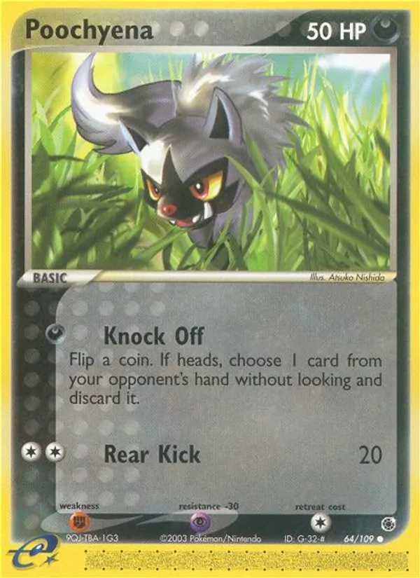 Poochyena #64 – Ruby & Sapphire card